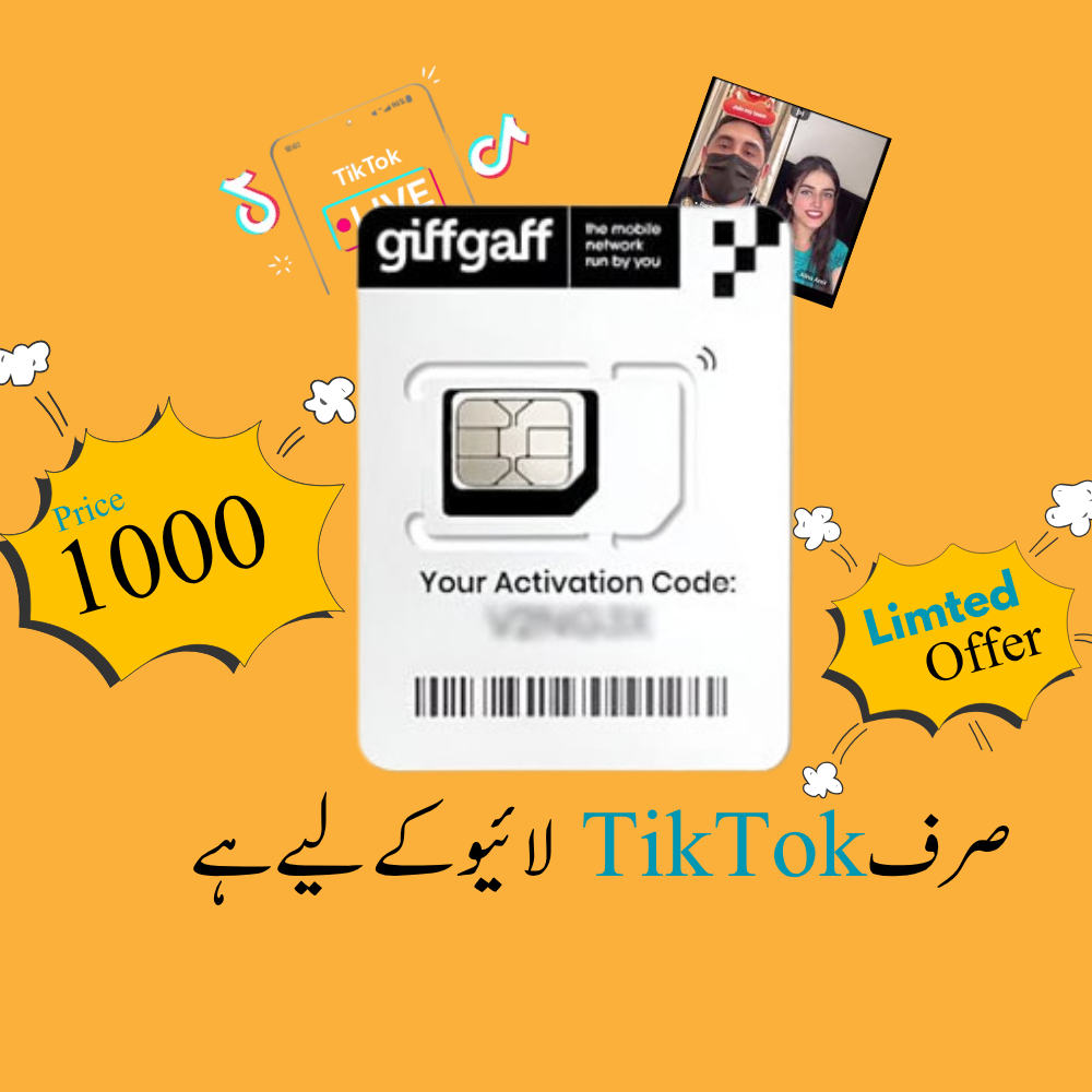 UK Giffgaff SIM – TikTok Live Supported